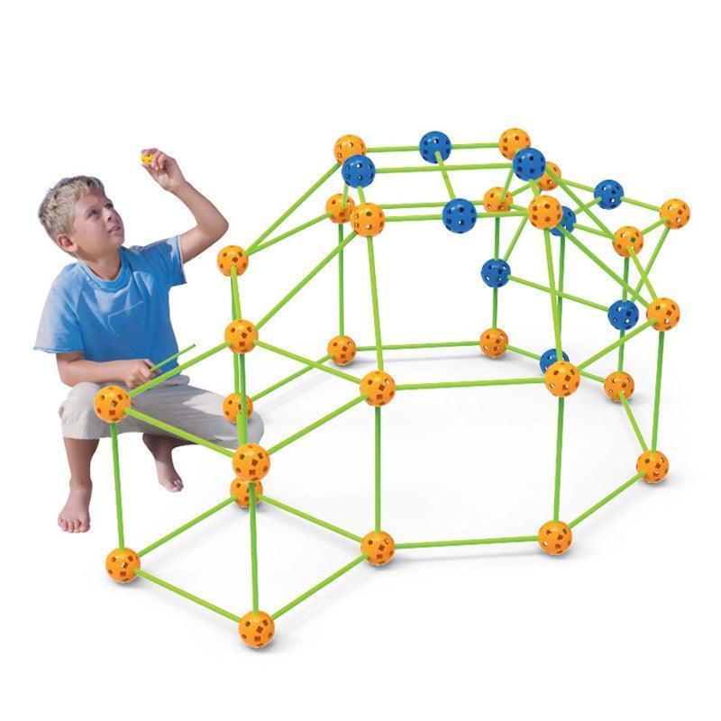 Kid Indoor & Outdoor Building Blocks Tent – Creative Play Set for Kids - ClubOn