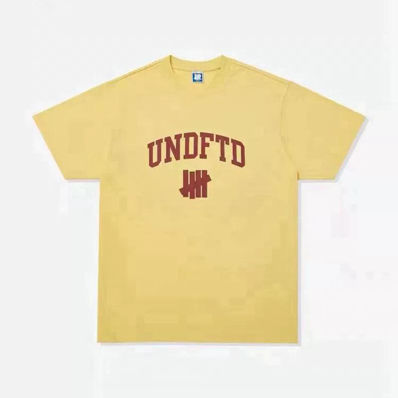 UNDEFEATED Summer Unisex Logo Short-Sleeved T-shirt – Five-Bar Student Half-Sleeve - ClubOn