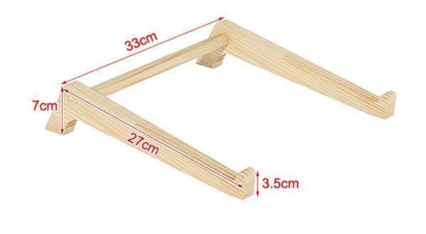 Solid Wood Laptop Stand - Creative Vertical Heightening Bracket - ClubOn