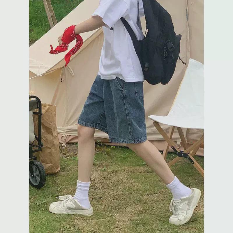 Boys Summer Solid Color Denim Shorts – Casual Stylish Shorts - ClubOn