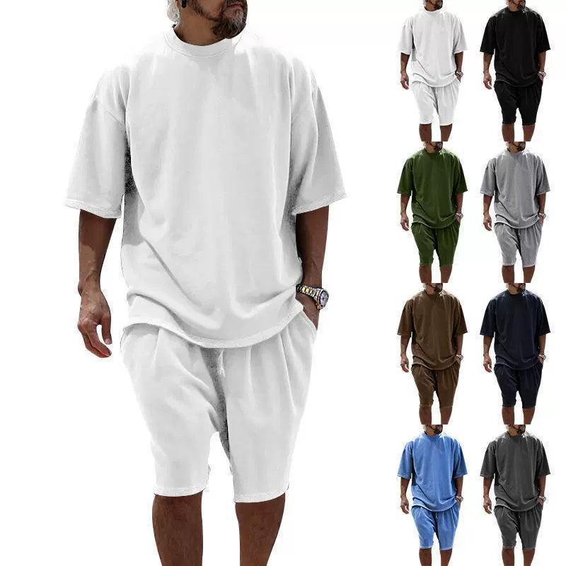 Men's Sports Suit - Loose Short-Sleeved T-Shirt & Shorts Set - ClubOn