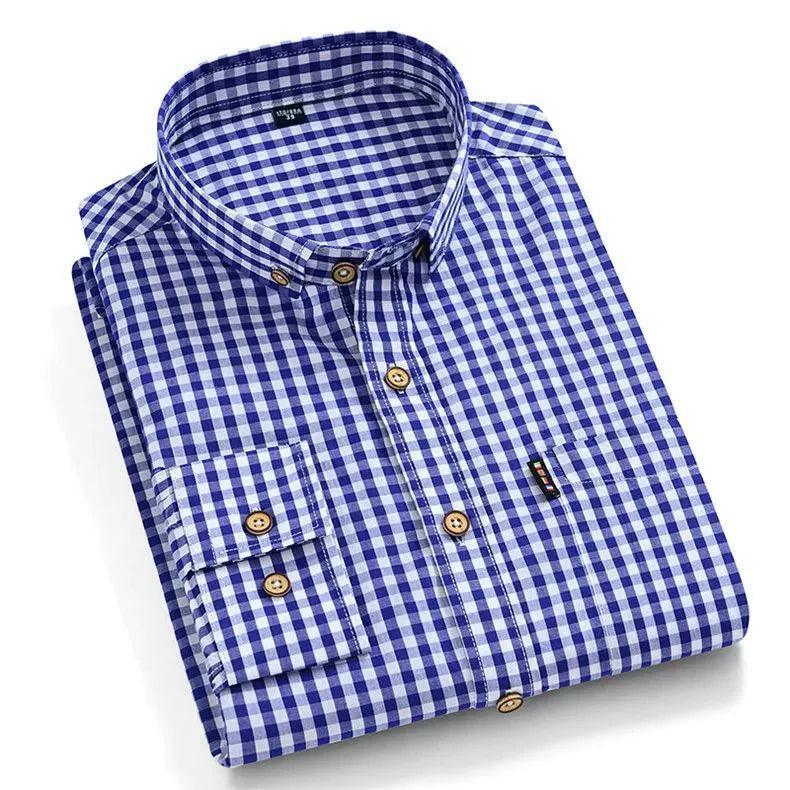 Slim Fitting Short Sleeved Plaid Shirt for Men – Casual & Stylish - ClubOn