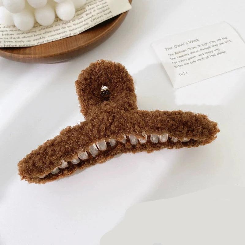 Autumn & Winter Brown Lamb Hair Accessories – Cozy Ins Warm Style - ClubOn