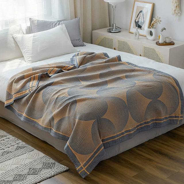 Double Bedspread Cotton Quilt – Summer Muslin Throw Blanket - ClubOn