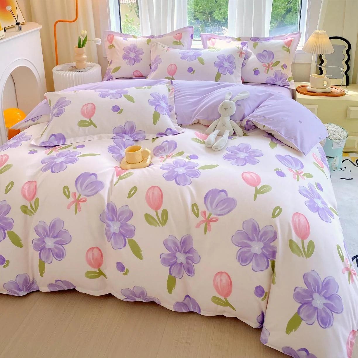 4-Piece Bedding Set – Blanket, Duvet Cover & Bed Sheet - ClubOn
