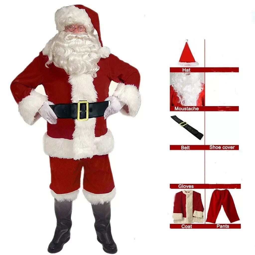 Santa Claus Cosplay Costume – Christmas & New Year Men’s Outfit - ClubOn