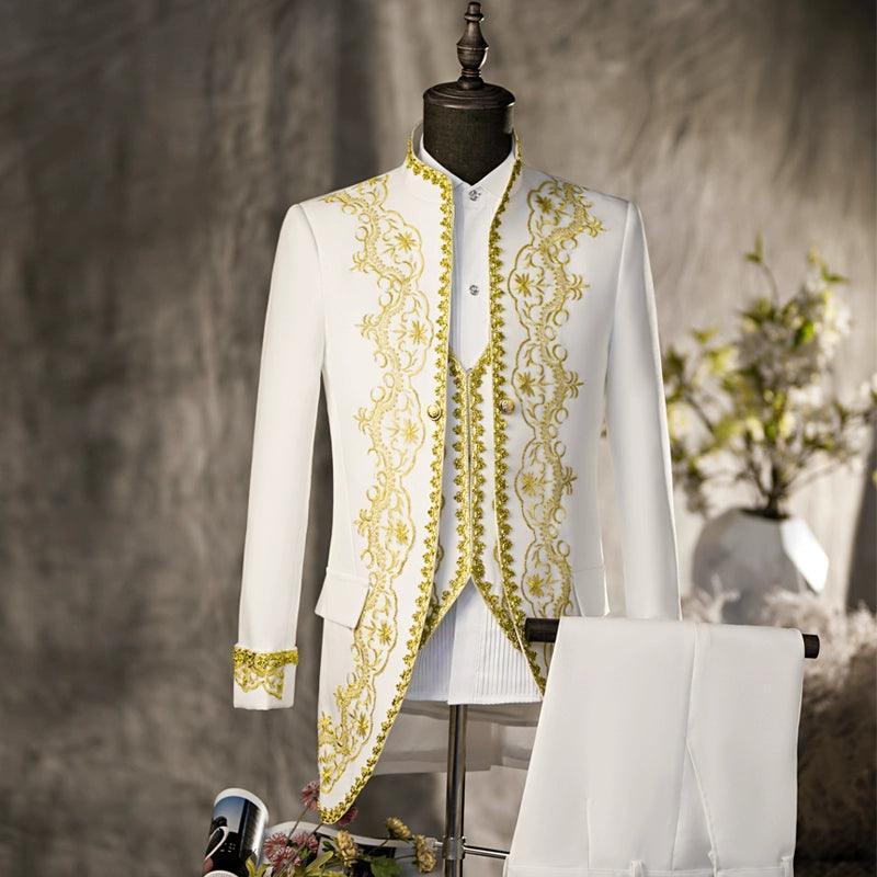 Men's Palace Retro Long Dress – European Drama Prince Stage Costume - ClubOn