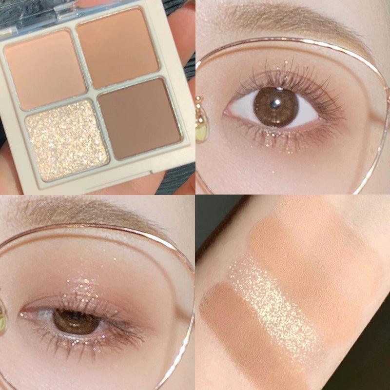 Mini Milk Tea Four-Color Eyeshadow Palette - ClubOn