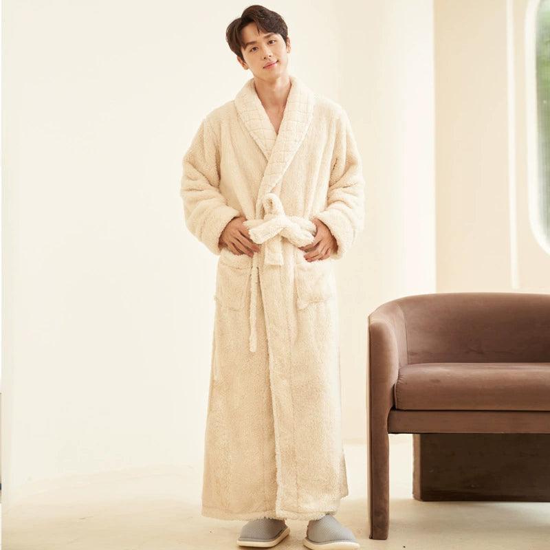 Men’s Sleeping Robes Bathrobes – Thick Large Size Comfort - ClubOn