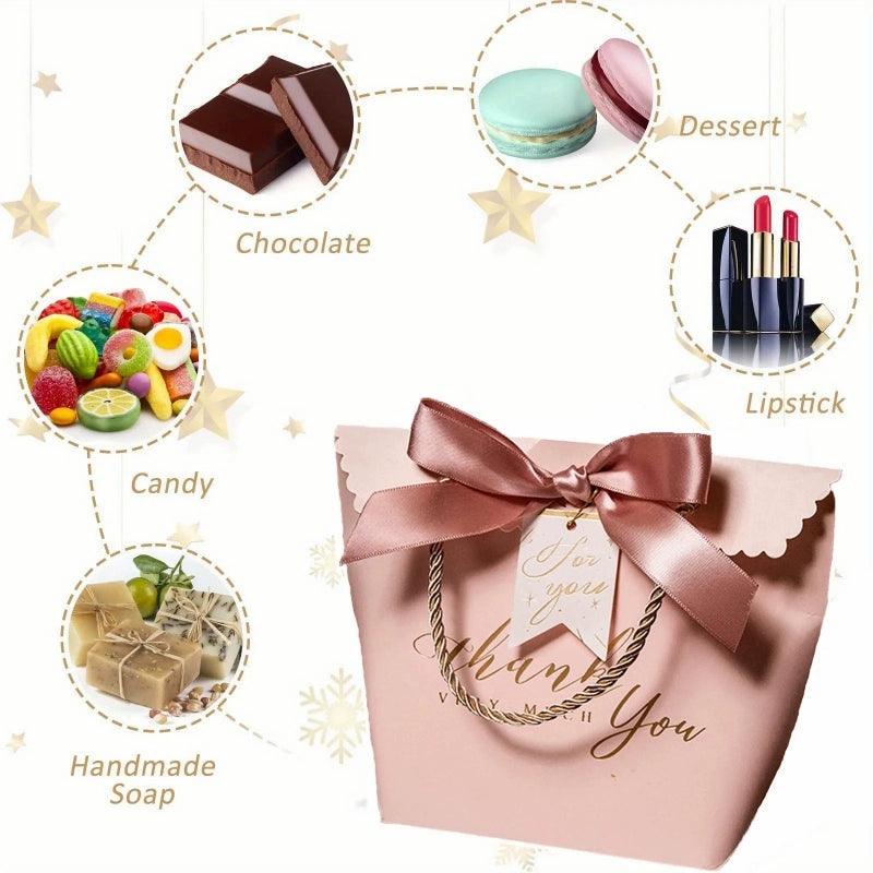 5/10pcs Christmas Thank You Gift Bags – Candy & Treat Boxes - ClubOn