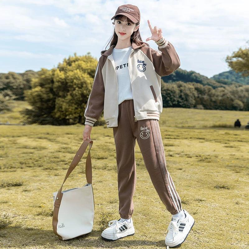Girls' Thickened Western Style Autumn Sports Set - ClubOn