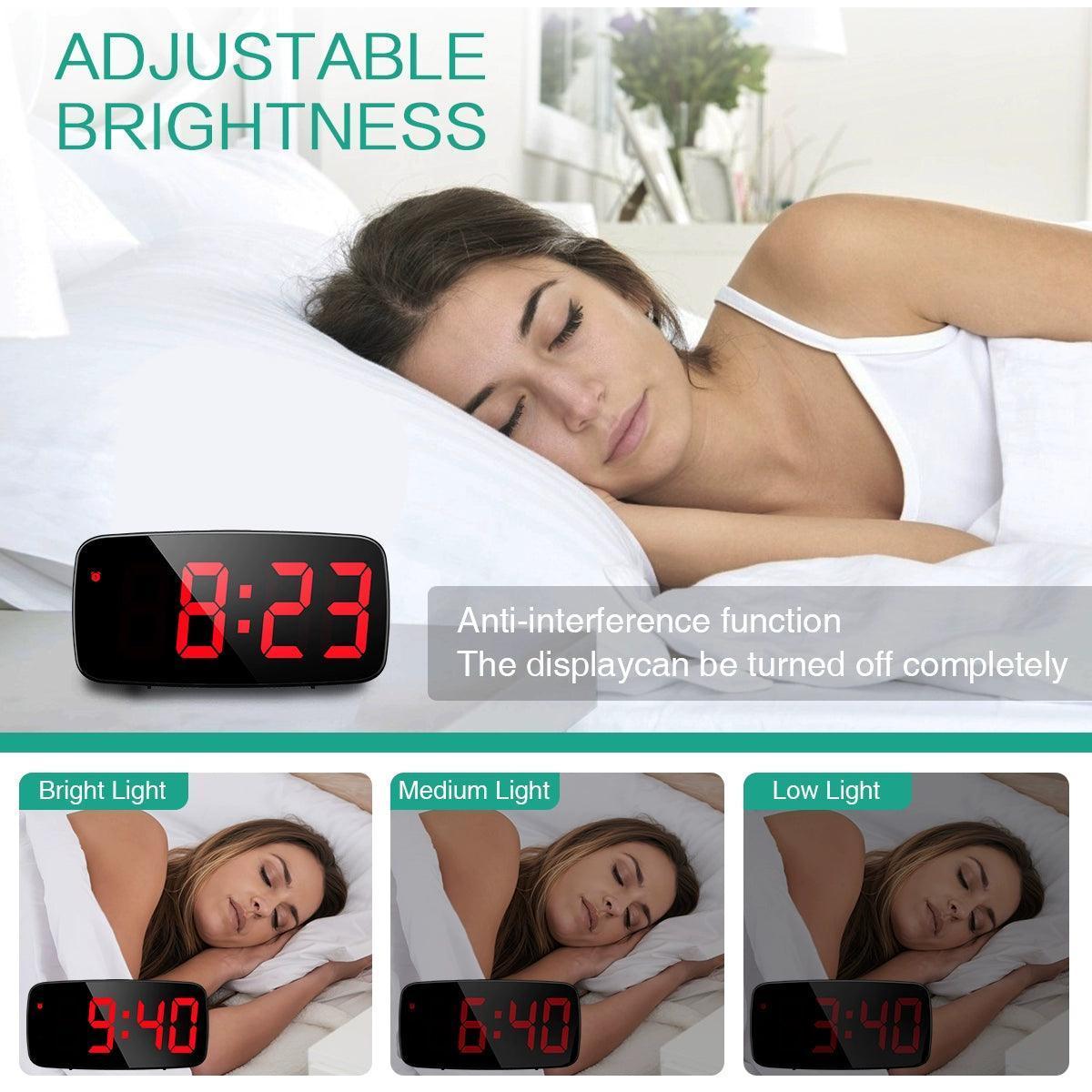 ORIA Digital LED Alarm Clock with Voice Control and Snooze Feature - ClubOn