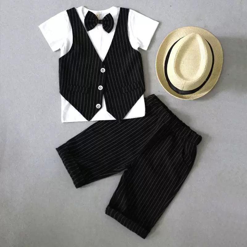 Summer Children's Suits: Boys' Vest and Shorts Set - ClubOn