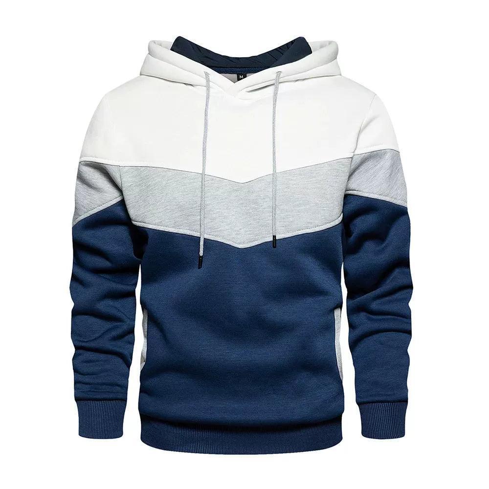 Men's Patchwork Hooded Sweatshirt – Casual & Stylish Hoodie - ClubOn