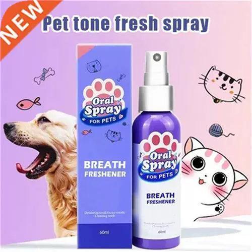 Pet Spray for Dog Oral Care - Bad Breath Tooth Cleaner & Freshener - ClubOn