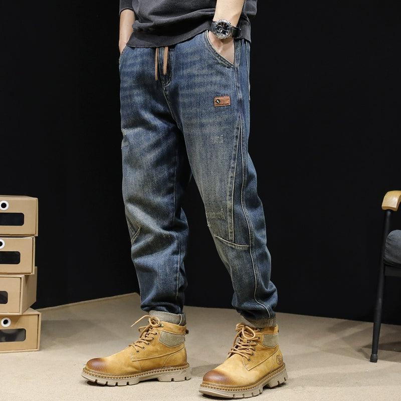 Men's Retro Large-Size Jeans - Autumn/Winter - ClubOn