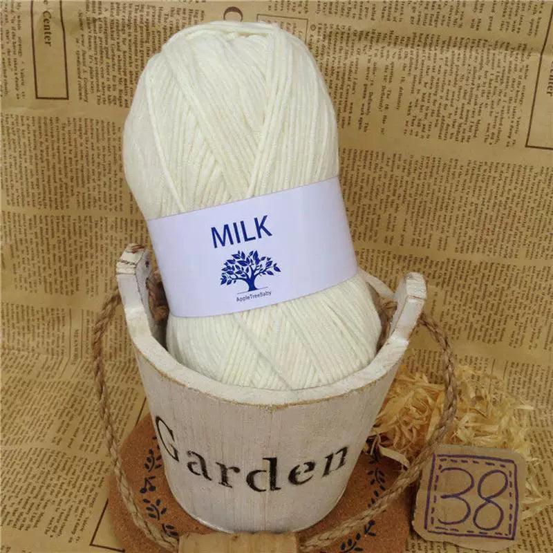 Avocado Green Yarn – 5-Strand Milk Cotton for DIY Crochet - ClubOn