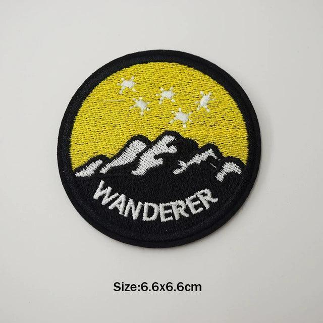 UFO Pyramid Black Embroidered Iron-On Patch – Cool Needlework Design - ClubOn