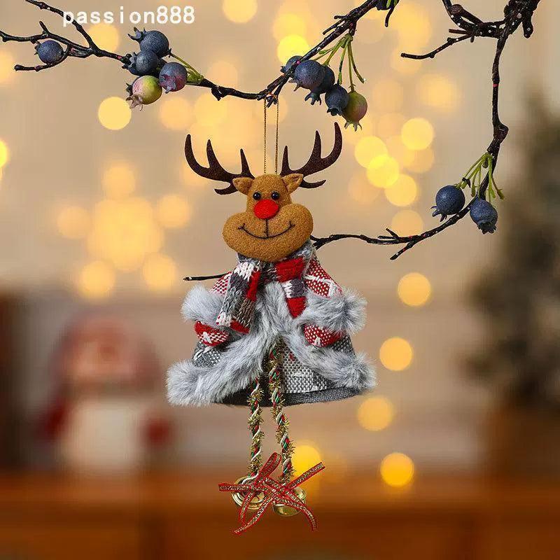Santa Claus with Bells – Fabric Christmas Tree Decorations - ClubOn