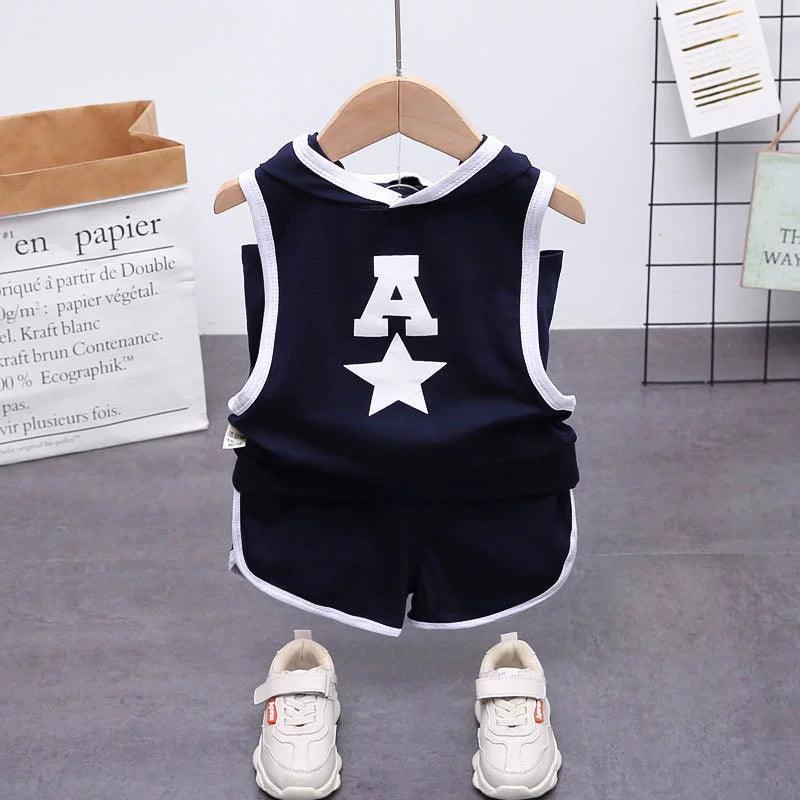 Baby Sports Vest Set – Boy's Thin Sleeveless & Shorts Two-Piece - ClubOn