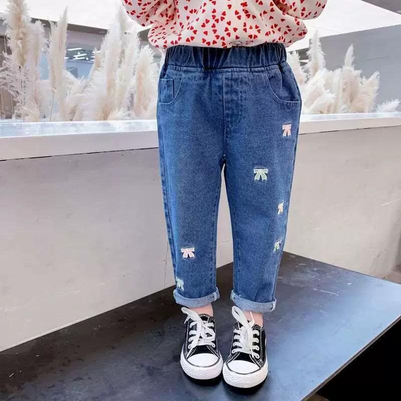 Girls' Harlan Jeans - Stylish Trousers for Spring & Autumn - ClubOn