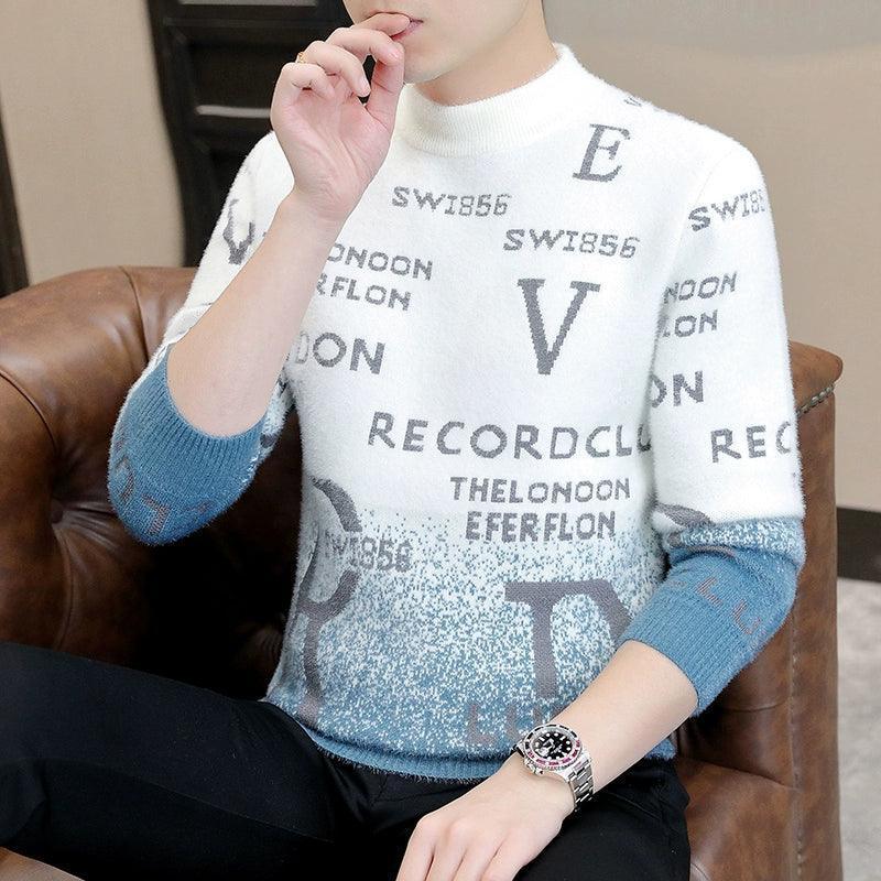 Autumn & Winter Youth Letter Trend Sweater - Imitation Mink Fleece - ClubOn