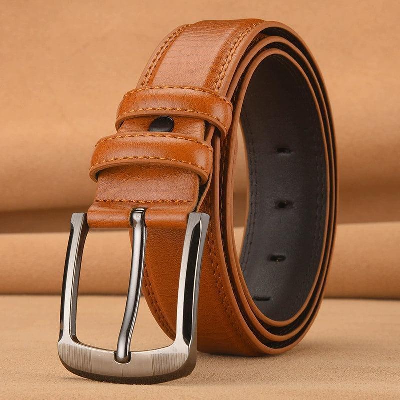 Men's Waist Belt – Black Leather Belt for Jeans, Stylish for Men - ClubOn