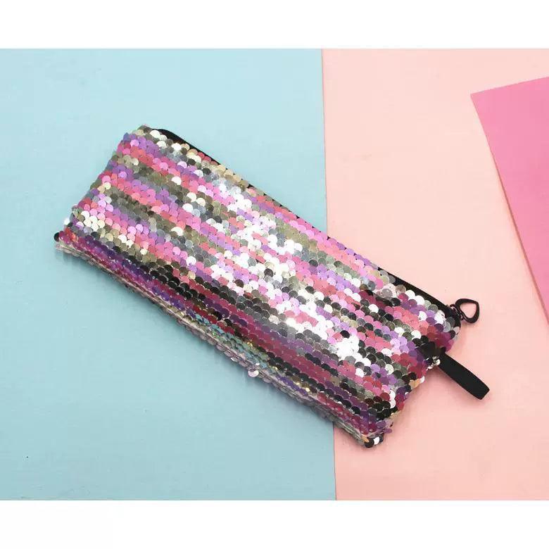 Sequin Pencil Case - Flash Sequin Pen Bag for School Supplies - ClubOn