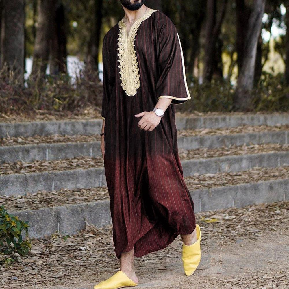 Muslim Men Gown Thobe Kaftan Dress – African Long Shirt - ClubOn