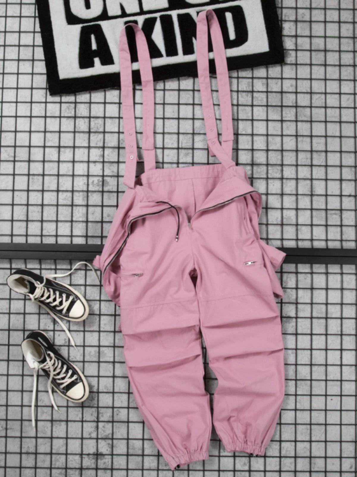 Men’s Workwear Jumpsuit – Trendy Brand, Short-Sleeved Suspenders Suit - ClubOn