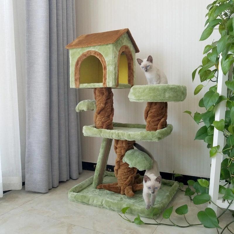 Luxury Multi-Layer Cat Tree House Condo – Modern Pet Furniture - ClubOn