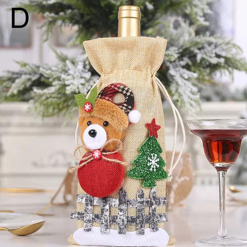 Christmas Wine Bottle Cover – Merry Christmas Home Décor - ClubOn