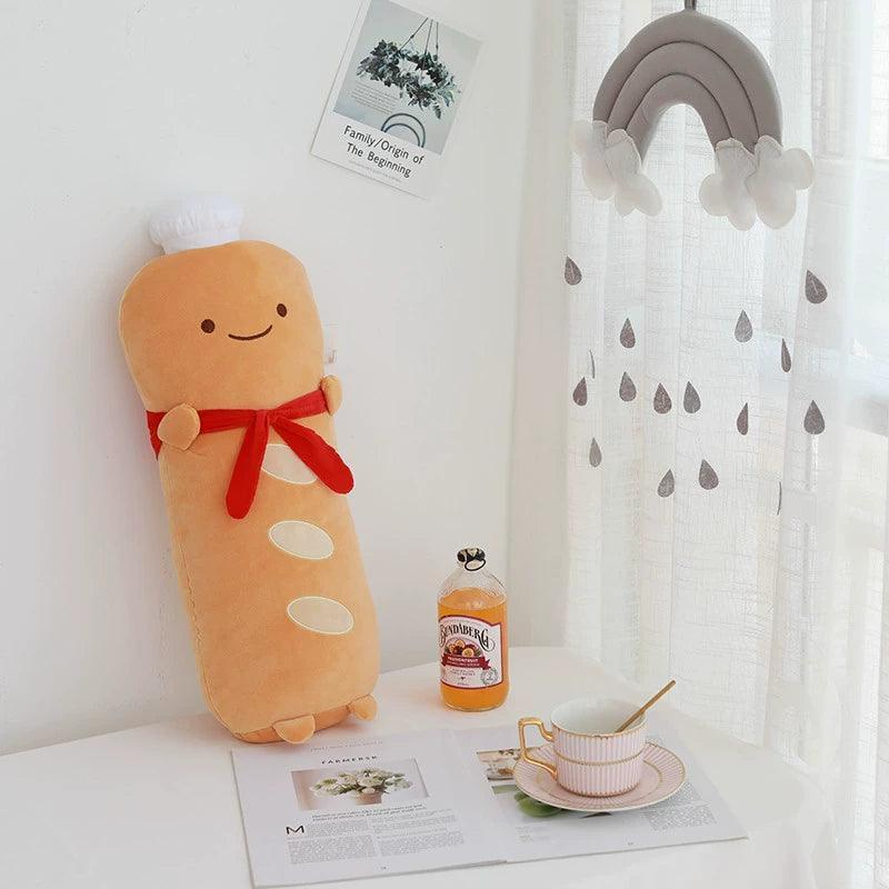 Stuffed Baguette Sliced Bread Pillow - Cute Soft Plushie - ClubOn