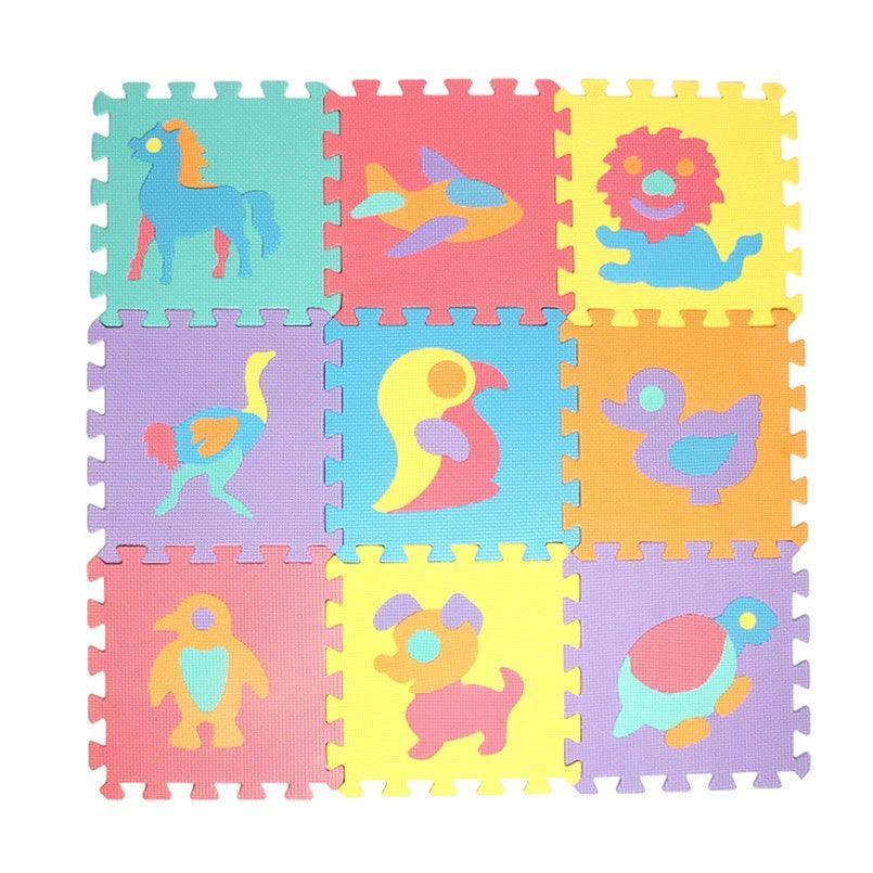 Number, Animal & Fruit Pattern Baby Play Mat Puzzle 30x30cm - ClubOn