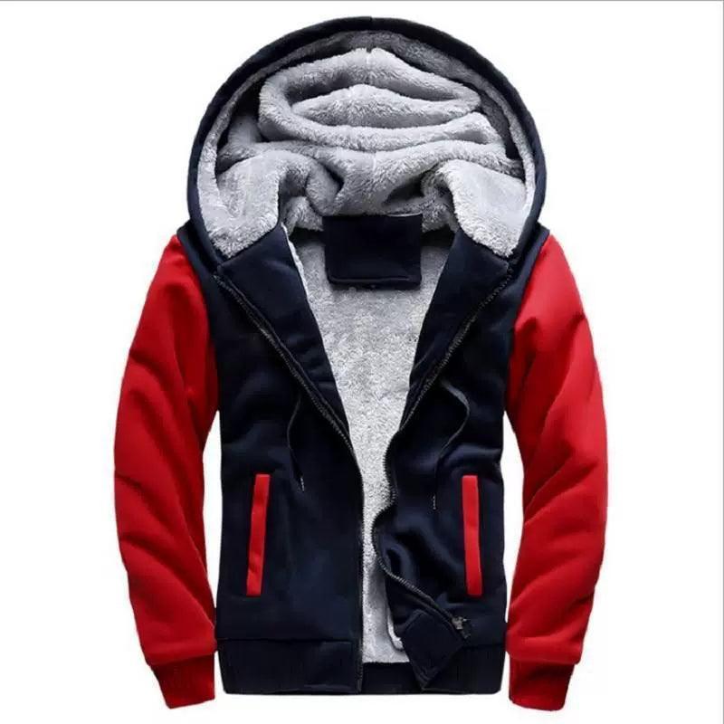 Men’s Thicken Fleece Winter Jacket – Hooded Warm Coat - ClubOn