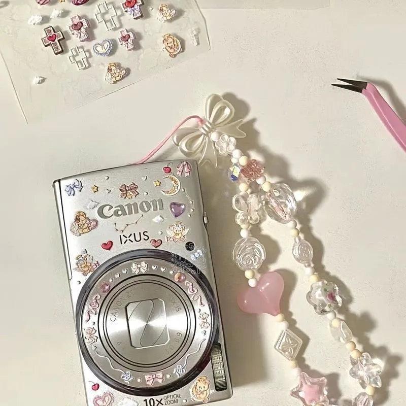 Pink Love High-End DIY Mobile Phone Chain – Bow Pendant with Beads - ClubOn