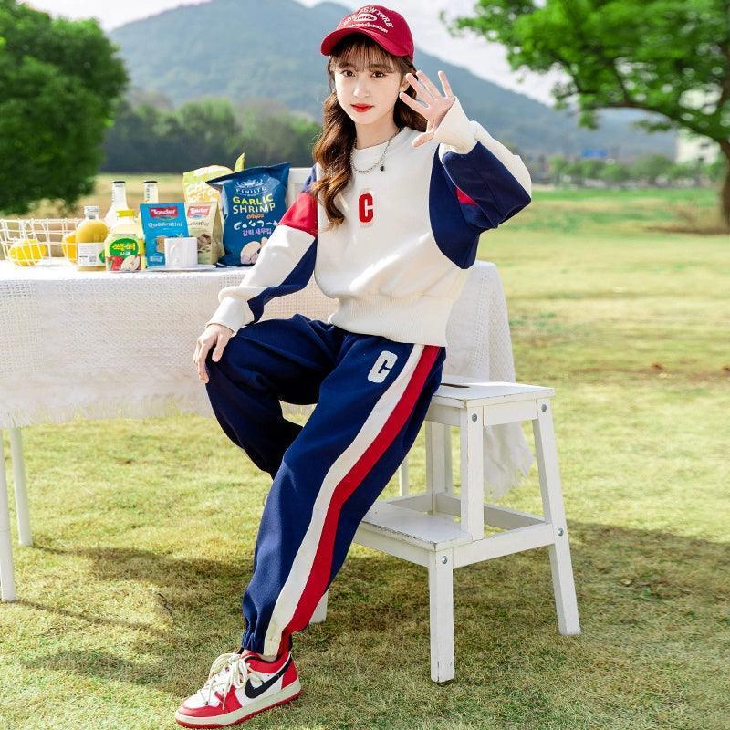Girls' Casual Sports Suit - Trendy Autumn Style - ClubOn