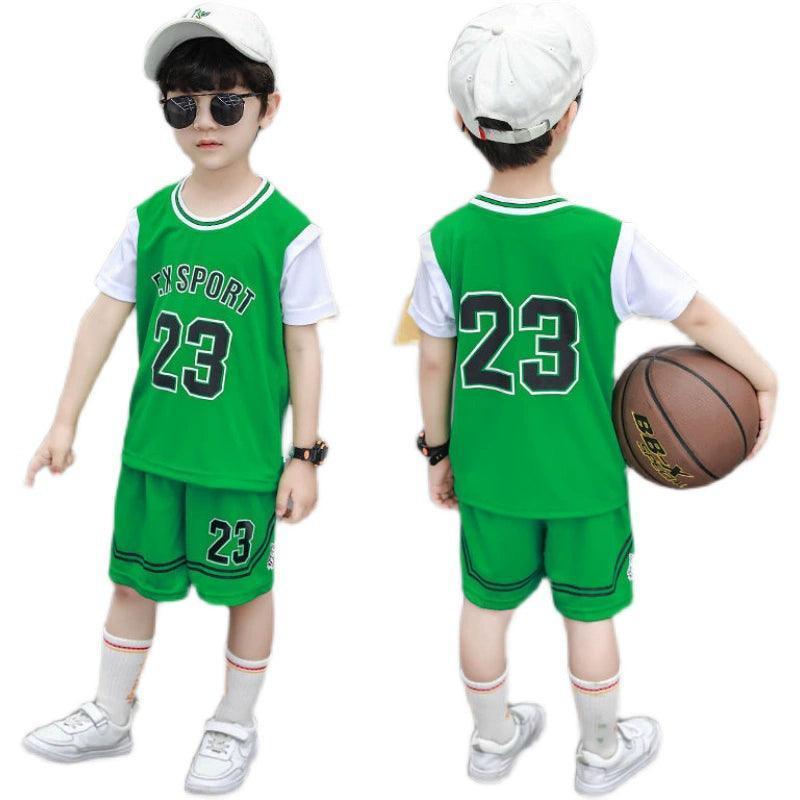 Boys Summer Basketball Suit – Short-Sleeved Sportswear - ClubOn