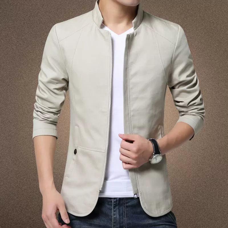 Men’s Fashion Standing Collar Jacket – Slim Fit Coat for Men - ClubOn