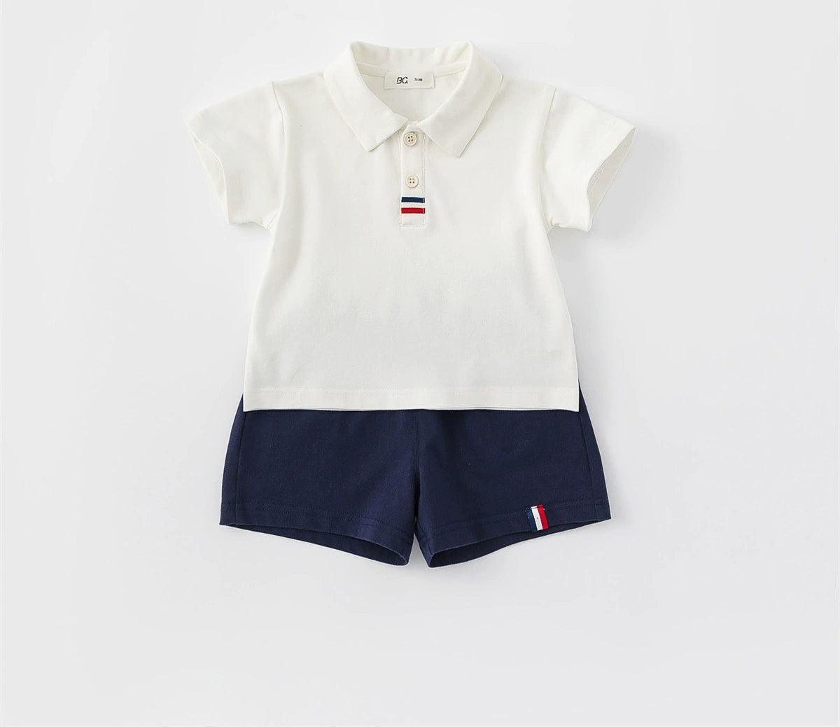 Boys' Cotton Polo Shirt & Shorts Set - ClubOn