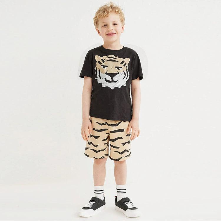 Boys Summer Dinosaur Short-Sleeved T-Shirt Set - Children's Outfit - ClubOn