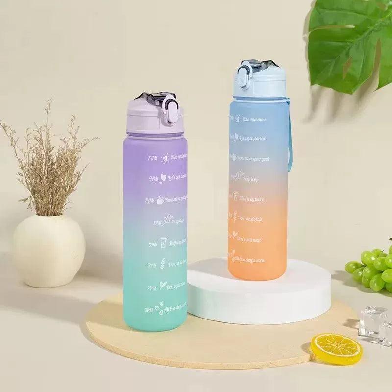 Portable Motivational Sports Water Bottle with Time Marker - ClubOn