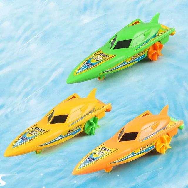 Wind-Up Speed Boat Bath Toy – Fun Shower Toy for Kids - ClubOn