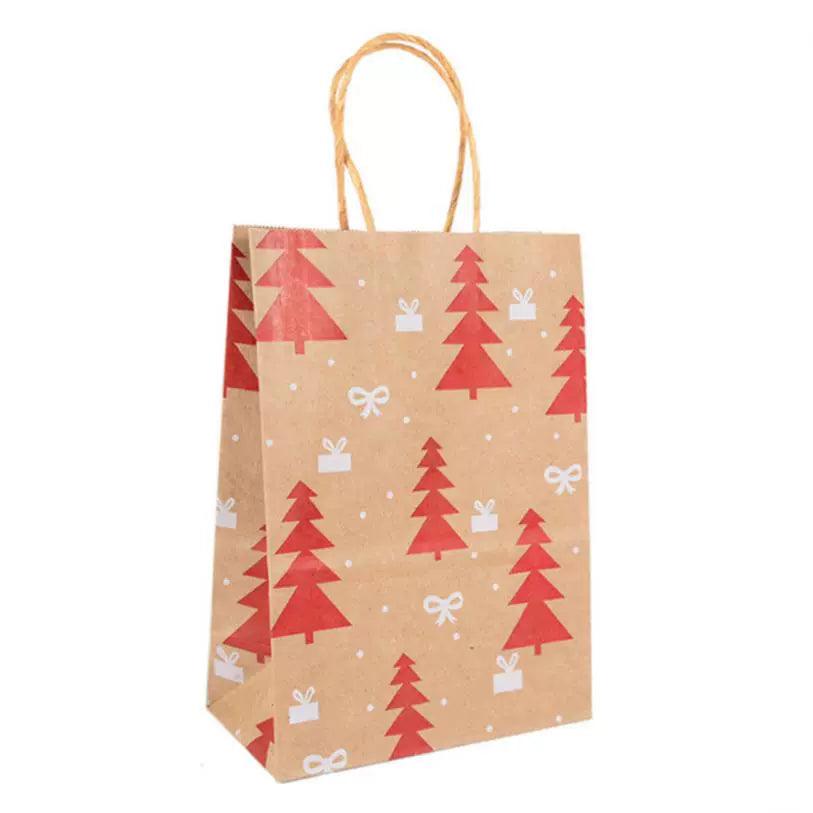 5pcs Kraft Paper Gift Bags – Merry Christmas Candy Bags - ClubOn