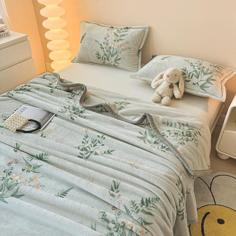 Milk Fleece Blanket – Winter Flannel & Coral Fleece Plus Velvet Nap Throw - ClubOn