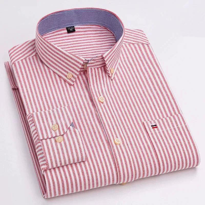 Men’s Solid Color Button Neck Casual Shirt – Stylish & Comfortable - ClubOn