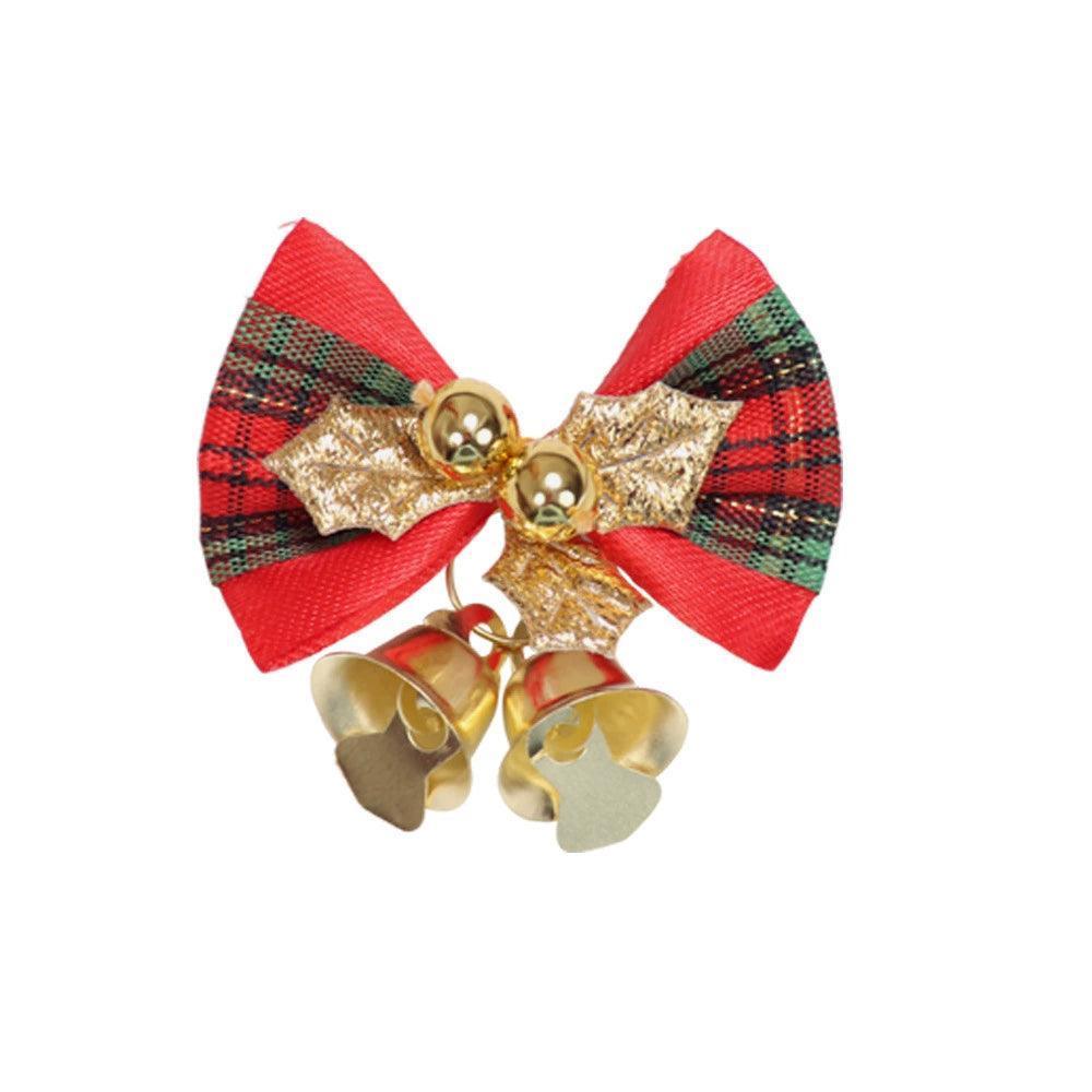 Christmas Bow with Bell | Wreath & Tree Hanging Holiday Decor - ClubOn