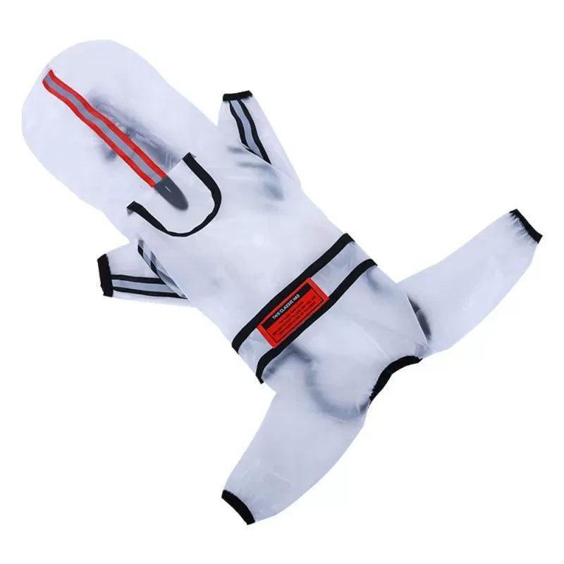 Dog Raincoat – Four-Legged Hooded Transparent Waterproof Wear - ClubOn