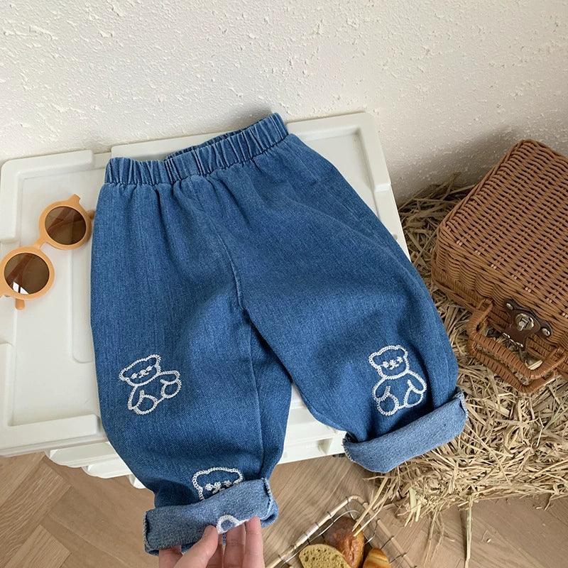 Children's Bear Jeans – 0-6 Years Old Autumn Baby Boys and Girls Denim - ClubOn