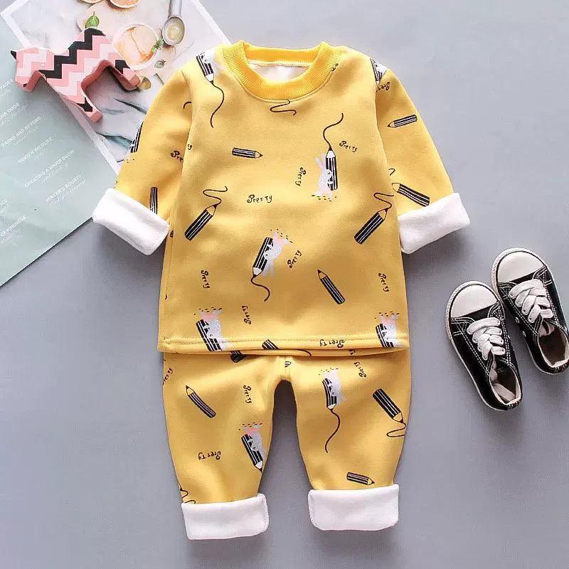 Cartoon Baby Pajamas - Winter Warm Boys Sleepwear for Kids - ClubOn